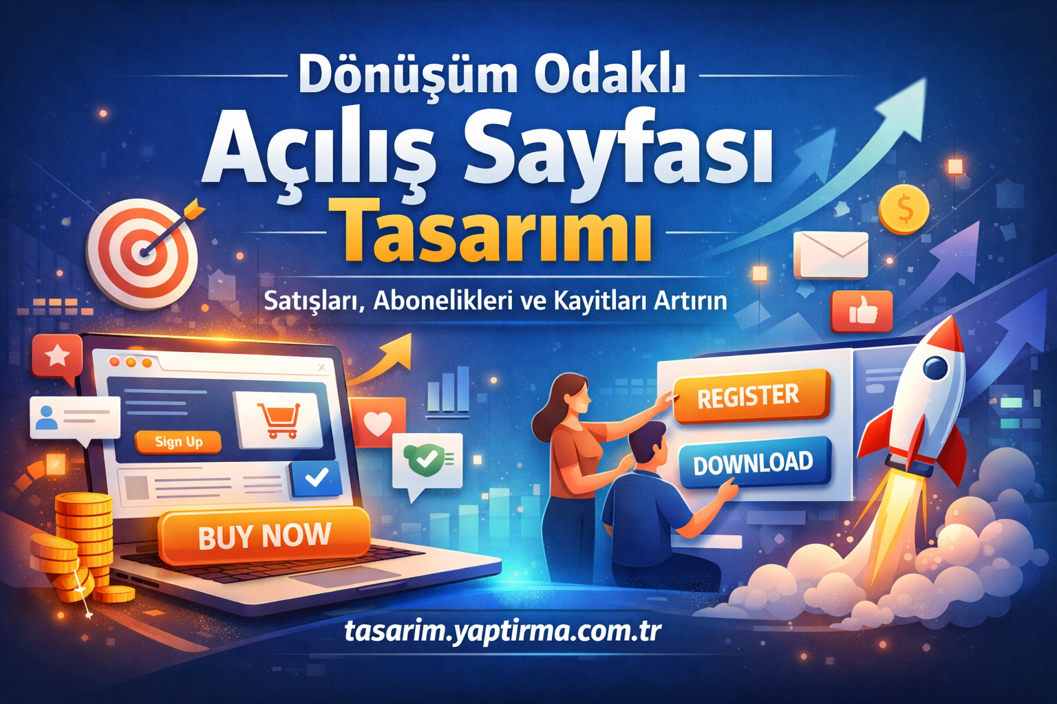 Dönüşüm Odaklı Açılış Sayfası Landing Page Tasarımı - Tasarım Yaptırma Merkezi