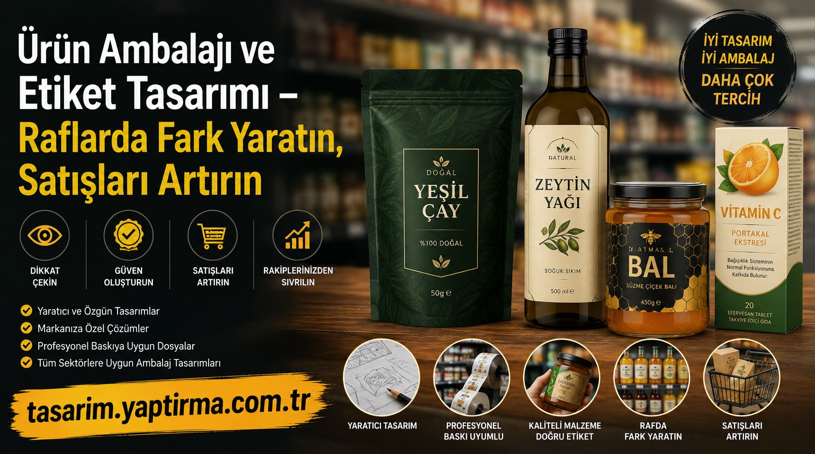 Read more about the article Ürün Ambalajı ve Etiket Tasarımı – Raflarda Fark Yaratın, Satışları Artırın