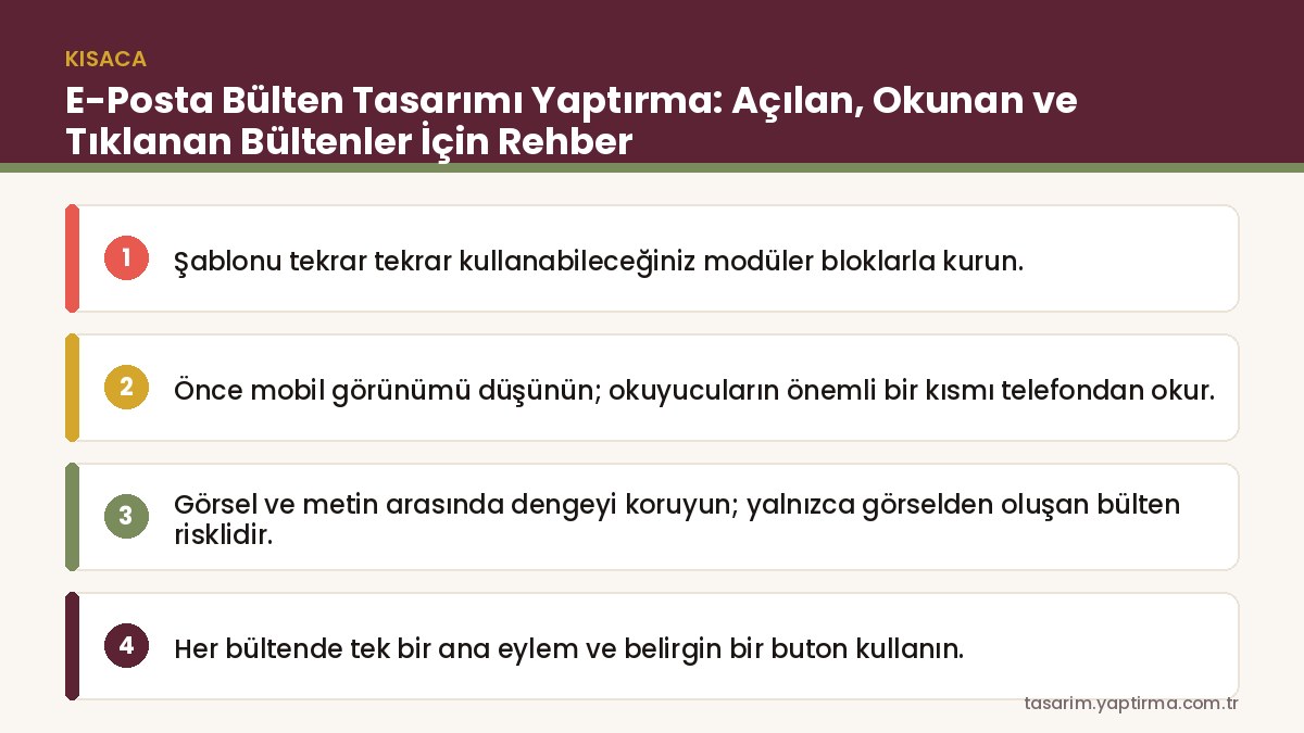 E-posta bülten tasarımı yaptırma – masaüstü ve mobil şablon görünümü