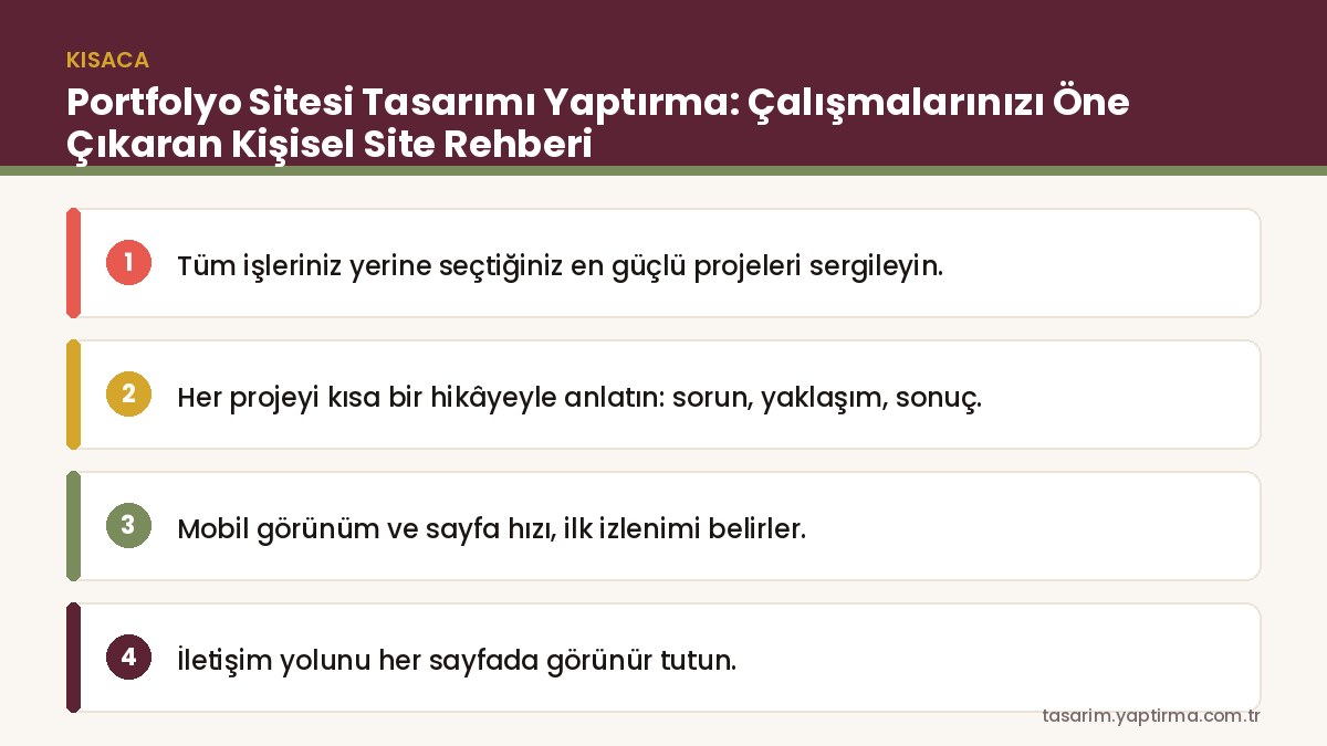 Portfolyo sitesi tasarımı yaptırma – proje galerisi ve kişisel site
