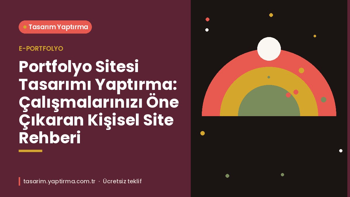 Portfolyo sitesi tasarımı yaptırma – proje galerisi içeren kişisel web sitesi düzeni